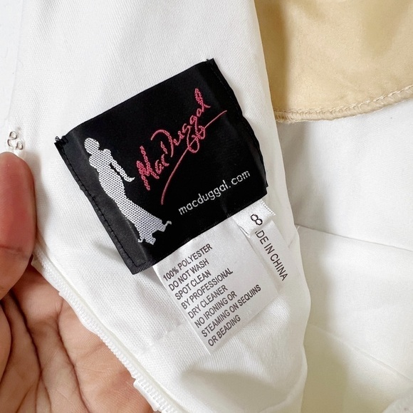 Mac Duggal Sleeveless Faux Wrap Draped Gown - Picture 8 of 10